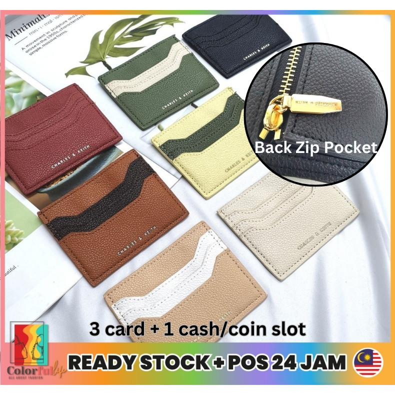 C&K3ith 4 Slot Slim Card ID Holder Wallet Case Women Slim Purse ATM Card Holder Pemegaang Kad 卡包女