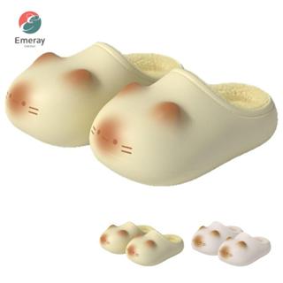 EMERAY รองเท้าแตะแมวน่ารัก ดีไซน์ล่อคิตตี้ อุ่นและกันน้ำในฤด…
