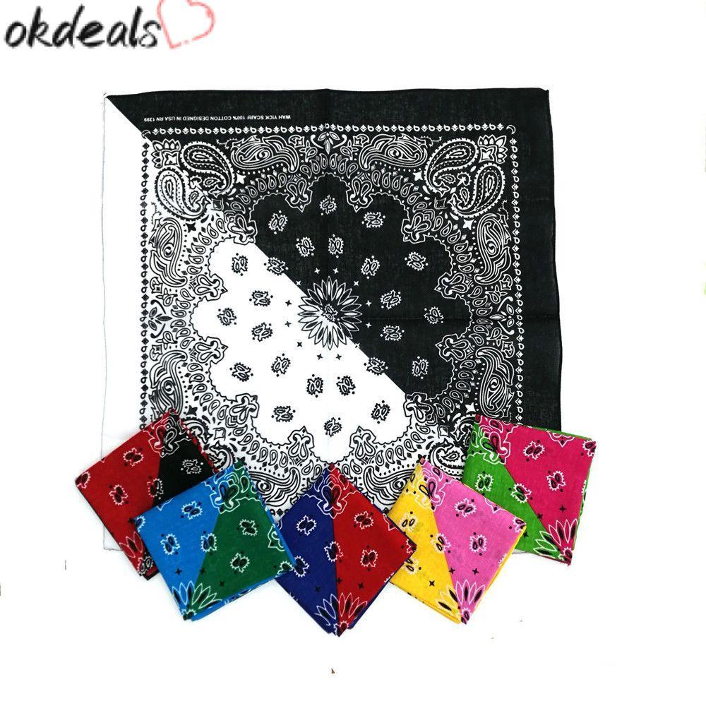 OKDEALS Bohemian Headband Double Color Fashion Neck Tie Cotton Bandana