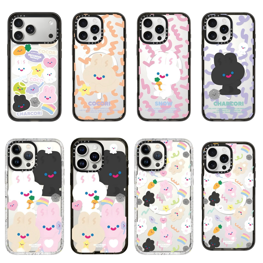 RECORDER Factory Rabbit Magnetic Impactเคสโทรศัพท์สําหรับiPhone 17 16 15 14 13 12 Pro Max Plus Air,ป