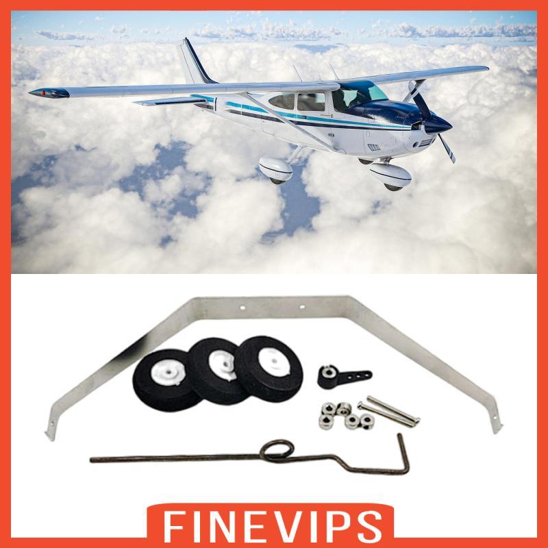 [Finevips] RC Plane Landing Gear Wheel Kit Glider Landing Gear สิ่งที่แนบมาสําหรับโดรน RC