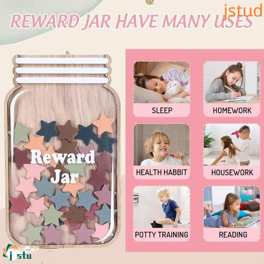 EDGAR Positive Beahavior Rewards Jar, ไม้การ์ตูนเด็ก Star Reward Jars, Routine Training Good Behavio