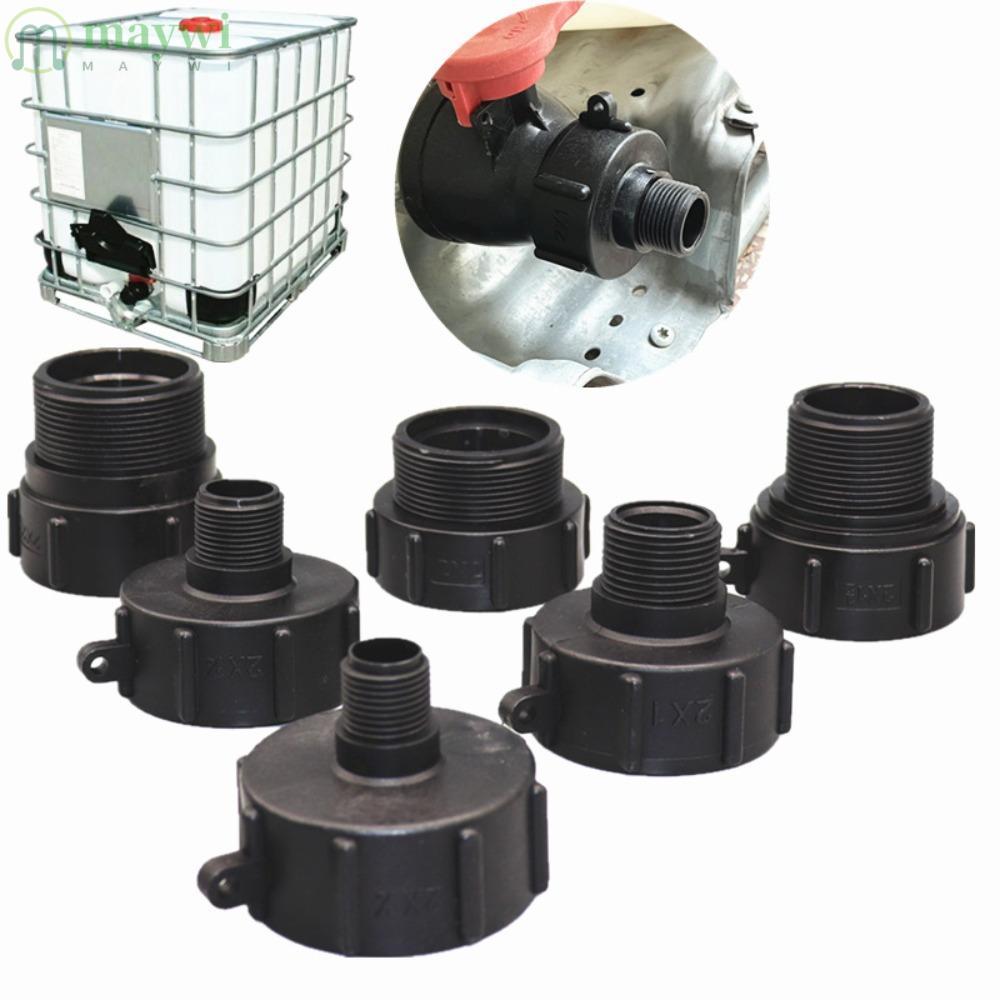 MAYWI IBC อะแดปเตอร์ถัง,อุปกรณ์เสริม IBC IBC ตันตัวเชื่อมต่อบาร์เรล,ตัวเชื่อมต่อน้ําสวน S60 ด้ายละเอียดพลาสติกท่อเชื่อมต่อถังน้ํา