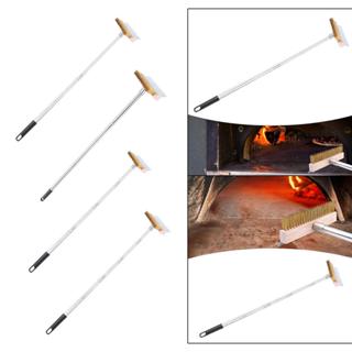 [Qklmdt] แปรงเตาอบพิซซ่าด้ามยาวพร้อมที่ขูดโลหะและขนแปรงทองแด…