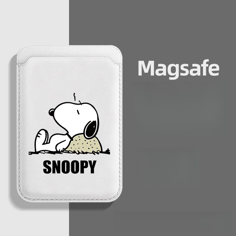 พร้อมสต็อก จัดส่งทันที⭐Snoopy Magsafe Magsafe Magnetic Card Holder เหมาะสําหรับ iPhone17pro14