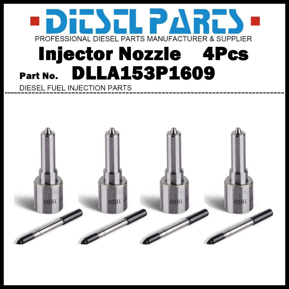 4x ดีเซลหัวฉีดน้ํามันเชื้อเพลิงหัวฉีดเคล็ดลับ DLLA153P1609 สําหรับ Hyundai H1 Starex 2.5d D4CB 33800