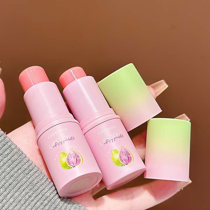 [คลังสินค้าพร้อม] CAPPUVINI Ice Permeable Moisturizing Guava Lipstick Anti-Drying Fade Lip Lines Dud