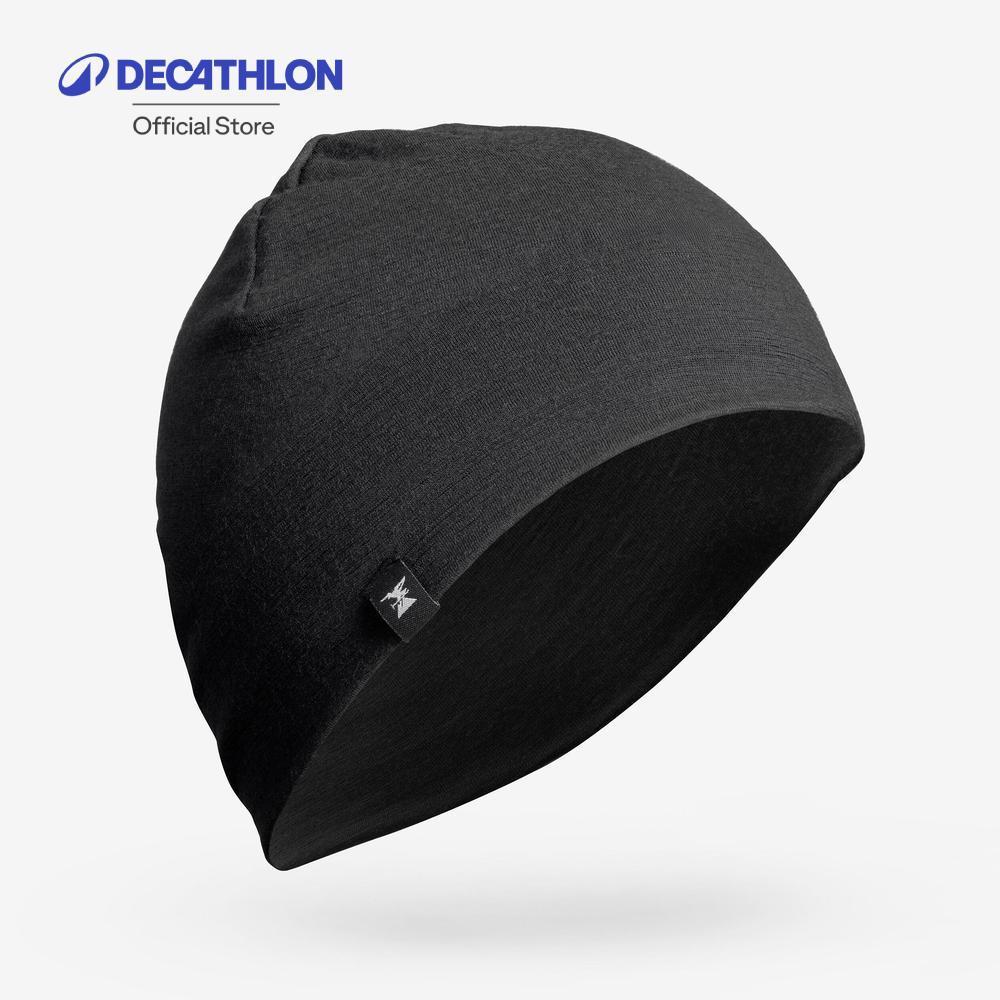 Decathlon Merino Wool Trekking Hat Mt500 หมวกเดินป่าทำจากขนแกะเมอริโน รุ่น Mt500 - Black