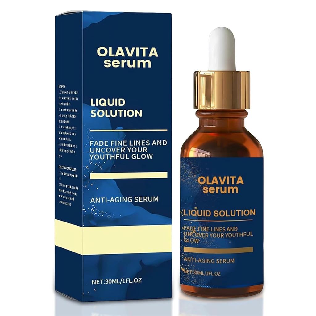 Olavita Serum เซรั่มบํารุงผิวหน้า, Liquid Solution Anti Aging Serum, Vitamin C & E Serum, ส่งเสริมคอ