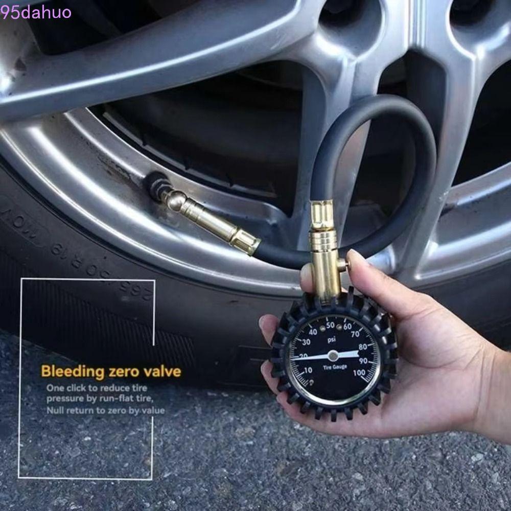 DAHUO เครื่องวัดความดันลมยาง,จอแสดงผลดิจิตอล 200 Psi ความจุเครื่องวัดยาง,โลหะ Manometer อัตโนมัติ De