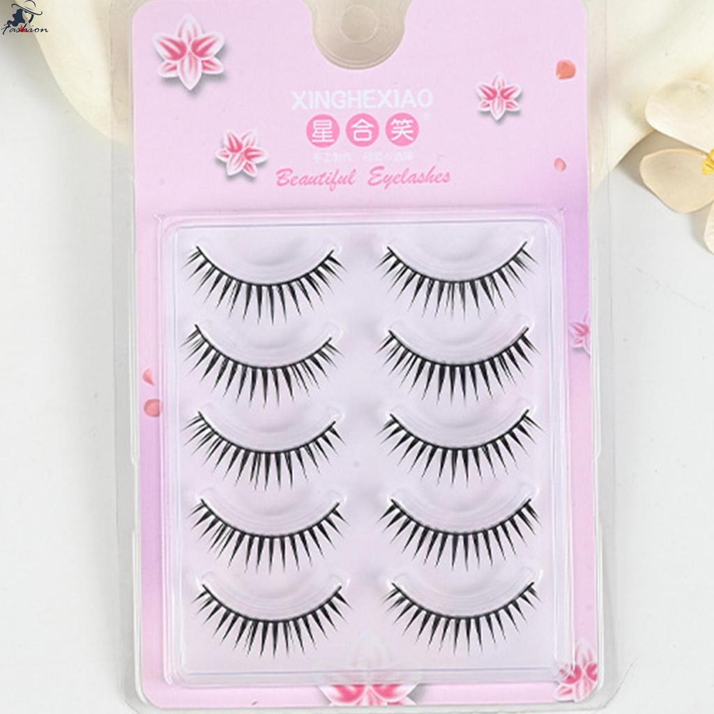 Natural Look ขนตาปลอม - Fluffy Wispy Manga Lashes ชิ้นเดียวน้ําหนักเบา