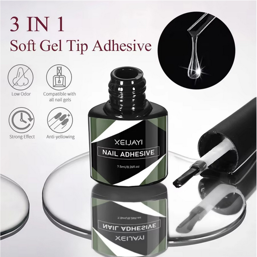 XEIJAYI กาวเจลติดเล็บ 3in1 Soft Gel Tips Adhesive กาวติดเล็บปลอม เสริมหน้าเล็บ ติดอะไหล่เล็บ เนื้อใส ติดแน่น ยอดนิยม ...