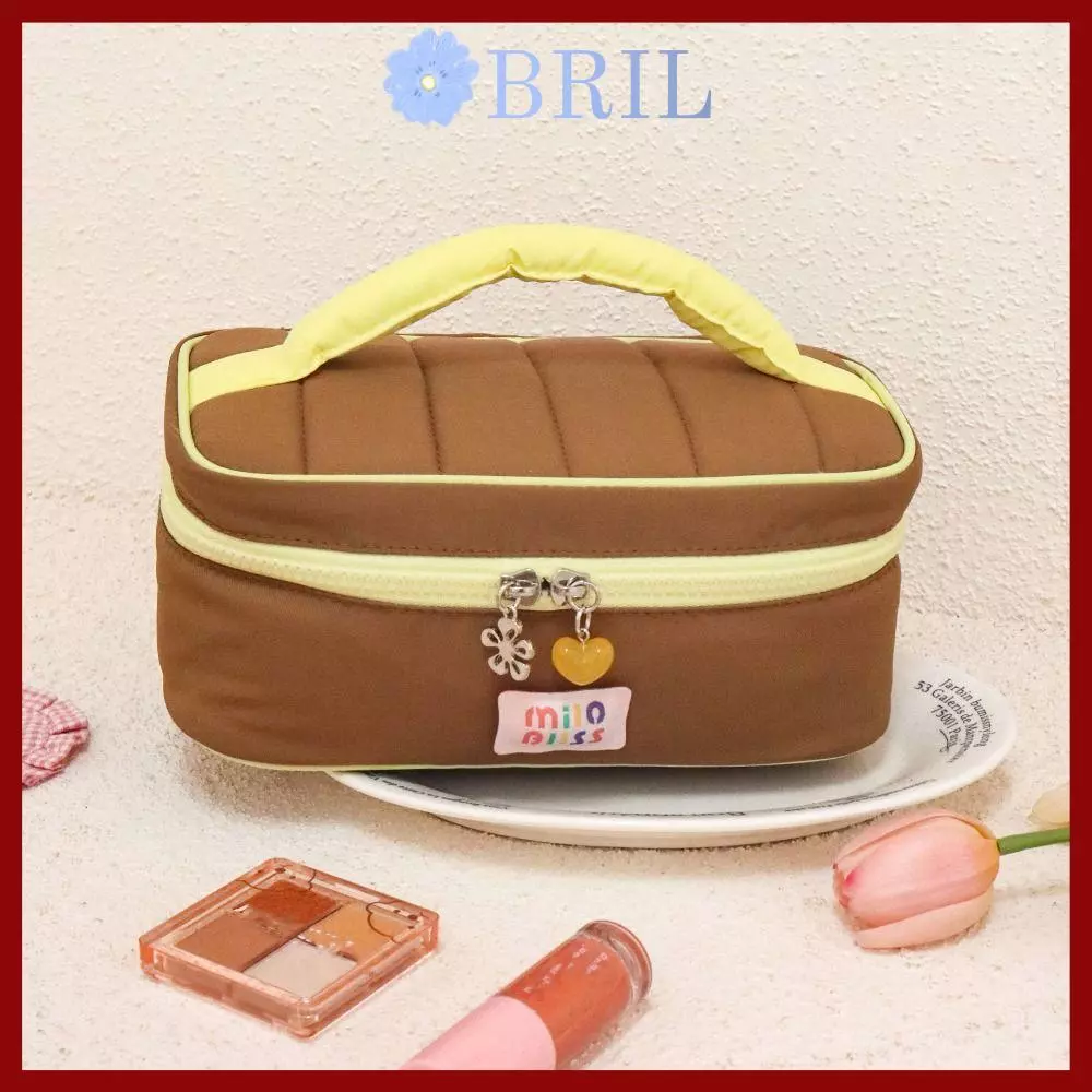 จัดส่งจากประเทศไทยกระเป๋าเครื่องสําอางBRIL, Girl Series Storage Handbag Portable Travel Cosmetic Handbag, Contrast Color Small Fresh Large Capacity Wash Bags