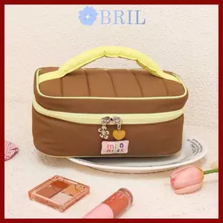 จัดส่งจากประเทศไทยกระเป๋าเครื่องสําอางBRIL, Girl Series Storage Handbag Portable Travel Cosmetic Handbag, Contrast Color Small Fresh Large Capacity Wash Bags