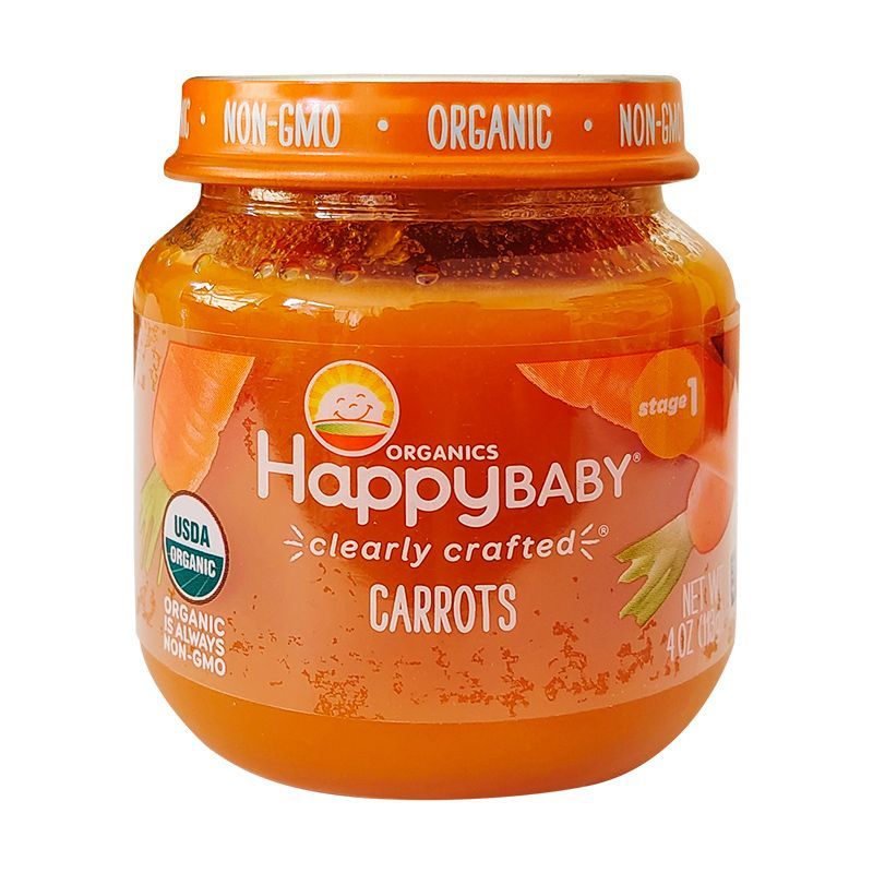 American Happy baby Xibei baby ผักอินทรีย์ผักผลไม้ Puree Baby Carrot อาหารเสริมน้ําซุปข้น 113g ของว่
