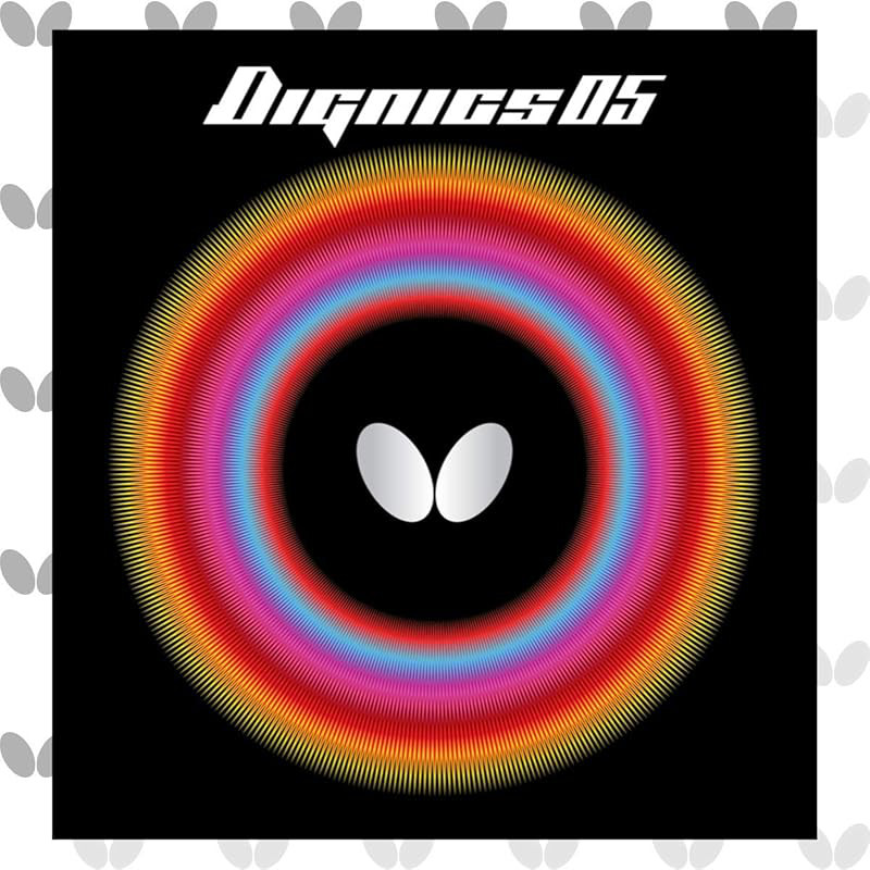 Butterfly Dignics 05 High-Tension Table Tennis Rubber - Thick - Available in Black and Red