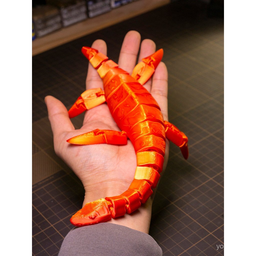 3D การพิมพ์งูมังกรแบบบูรณาการ Joint Movable Loch Ness รูปเด็กไดโนเสาร์ของเล่นของขวัญรถ UG02