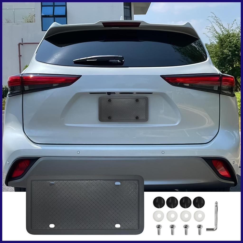 Licence แผ่นกรอบ 2 ชิ้น Licence แผ่นกรอบผู้ถือ Mount Bracket อะแดปเตอร์ลดเสียงรบกวน Weatherproof hdj