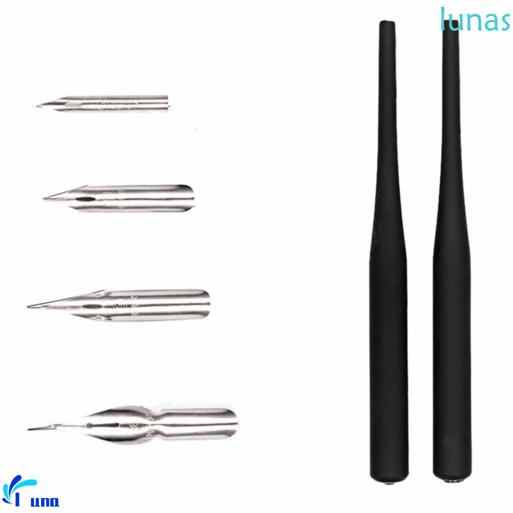 Lunasol Manga การประดิษฐ์ตัวอักษร Dip Pen + 4 Nibs, Fountain ปากกาลายเซ็นการประดิษฐ์ตัวอักษร Dip ปากกาโรงเรียน Office