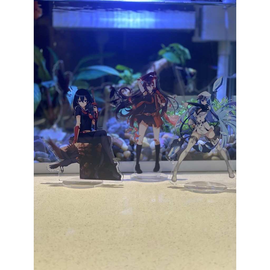 Akame ga KILL อะนิเมะ Standee รุ่น Akame Esfath mica ตัวอักษร 15 ซม. ตกแต่งโต๊ะเรียนเป็นของขวัญสะสมระดับไฮเอนด์ที่สวยงาม
