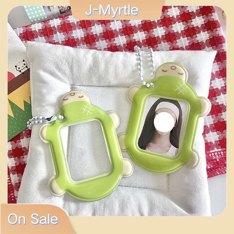 J-Myrtle 1/2PCS Kawaii PVC น่ารัก Hami เต่า 2 นิ้ว ID Card Holder Kpop Idol Photo Card ผู้ถือจี้สําห