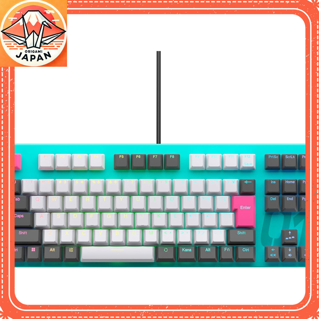 คีย์บอร์ดเกมมิ่งแบบเงียบ Topre GX1 Rapid Trigger 45g TKL 91 ปุ่ม ดีไซน์พิเศษร่วมกับ Hatsune Miku ผลิ