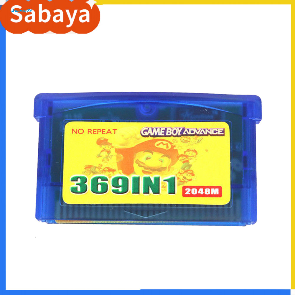 369 in 1 US Version Game Cartridge การ์ดเกมสําหรับ GameBoy Advance
