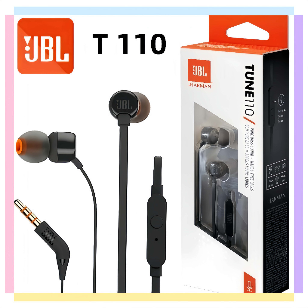 JBL T110 หูฟังแบบ In-Ear ควบคุมง่ายเพียงปุ่มเดียวมาพร้อมไมโครโฟนในตัว