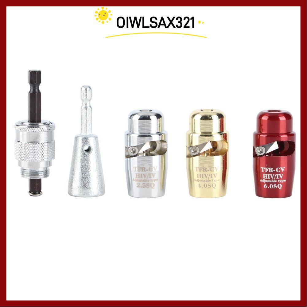 OIWLSAX321 4PCS เจาะลวด Stripper, 4 in 1 2.5/4.0/6.0 sq เครื่องมือบิดลวด,ปรับโลหะผสมเหล็กสายเคเบิลปอ