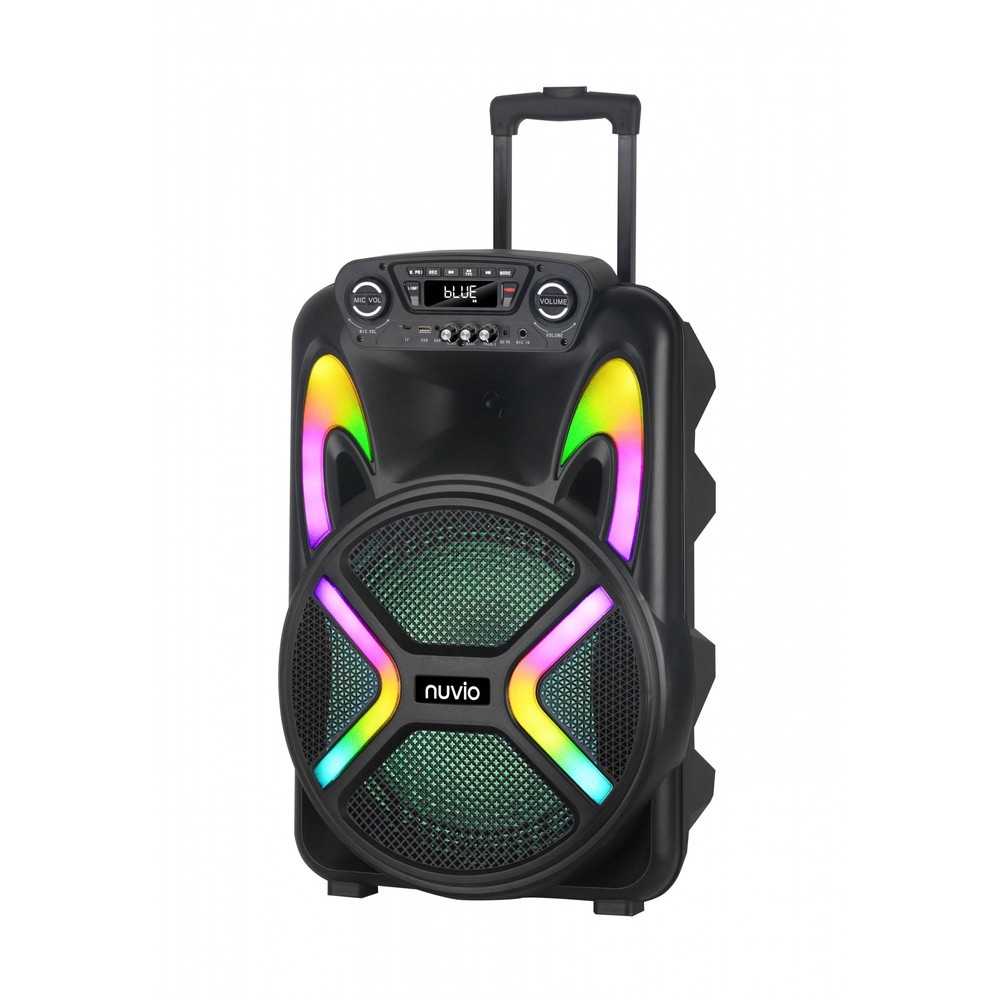 GlobalHouse NUVIO ลำโพงปาร์ตี้ล้อลาก พร้อมไมค์โครโฟน ขนาด 15 นิ้ว รุ่น TF-B152 สีดำ