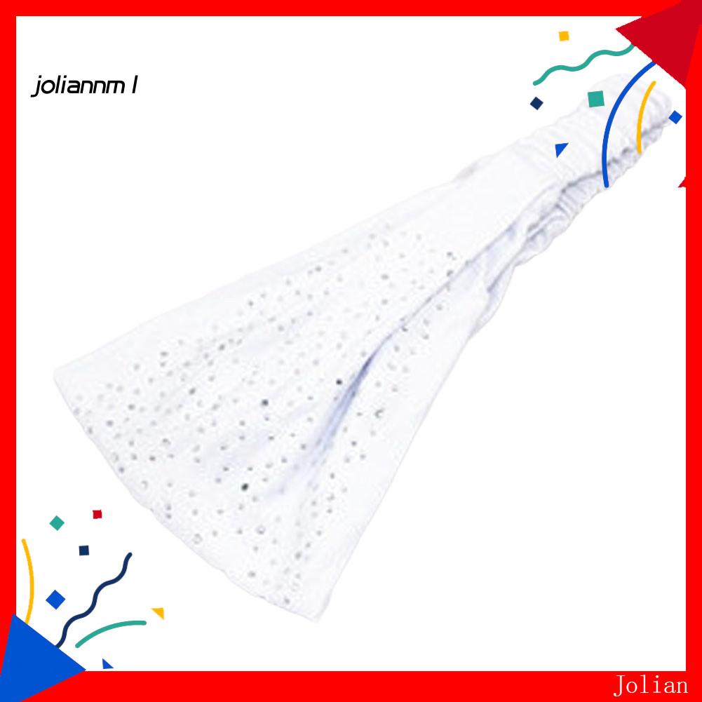 [JM] Women Head Rhinestones Wrap Soft Hair Band Headwear Turban Twist Headband