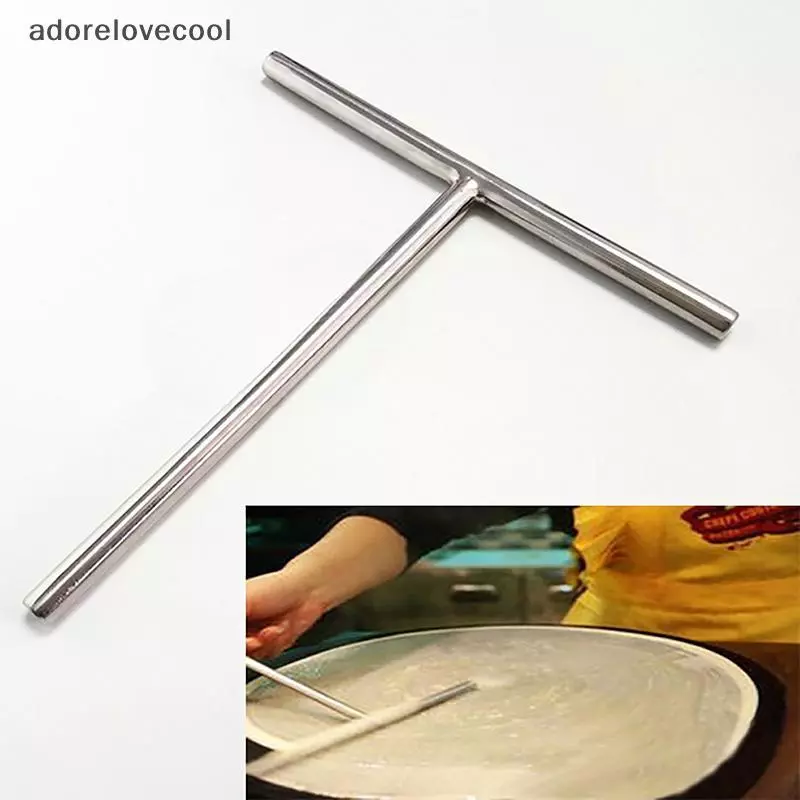 ADTH ไม้พายเครป Spreader แพนเค้ก T Maker เครื่องมือ Turner เครื่องครัวเค้กรูปร่าง Rake Pan ชุดทําสแตนเลส Sti Icing Brownie Martijn