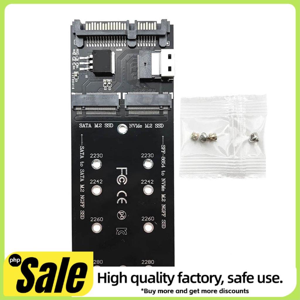 M2 SSD อะแดปเตอร์ M.2 Ngff SSD ถึง + M2 NVME SSD เป็น SFF-8654 Converter เป็น M2 การ์ดขยาย