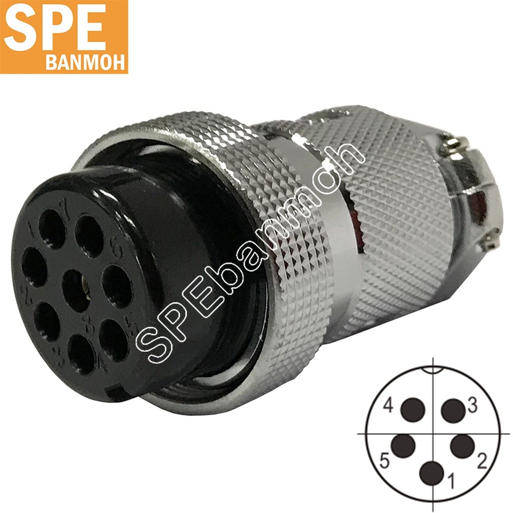 [ 1 ชิ้น ] GX30-JW-05 5P เมียต่อสาย ปลั๊กเหล็ก 30mm GX30 Aviation Plug VF Connector GX30 ปลั๊กเหล็ก 