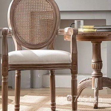 ไม้เนื้อแข็ง Retro w & เก้าอี้ที่เท้าแขนเก้าอี้ Retro เก้าอี้ยุโรปสไตล์หวายสไตล์อเมริกันกลับเก้าอี้ 