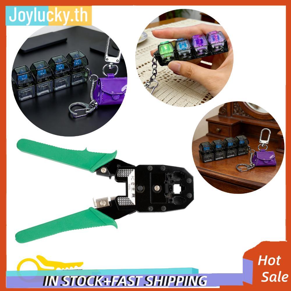 มัลติฟังก์ชั่Ethernet Crimperสายเคเบิลเครื่องตัดRJ11 RJ12 RJ45 Connector Crimperคีม