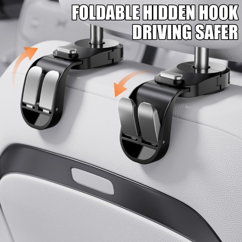 Lily Organizer Hook สําหรับกระเป๋ากระเป๋ารถภายใน Hook หมุนที่นั่งด้านหลังแขวน