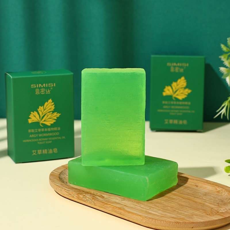 baoluan#[Smith] Mugwort soap, mugwort essential oil soap Handmade soap Cleansing and moisturizing 90