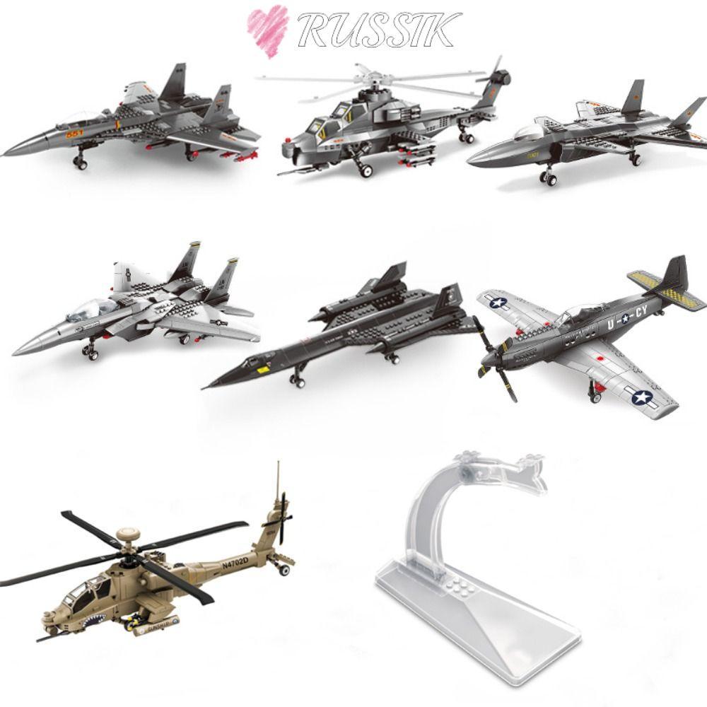 RUZSIK โมเดลบล็อกตัวต่อเครื่องบิน, ประเภทการประกอบ ABS Reconnaissance, Creative ขนาดใหญ่รายละเอียดเครื่องบินรบรุ่นเด็กของขวัญ