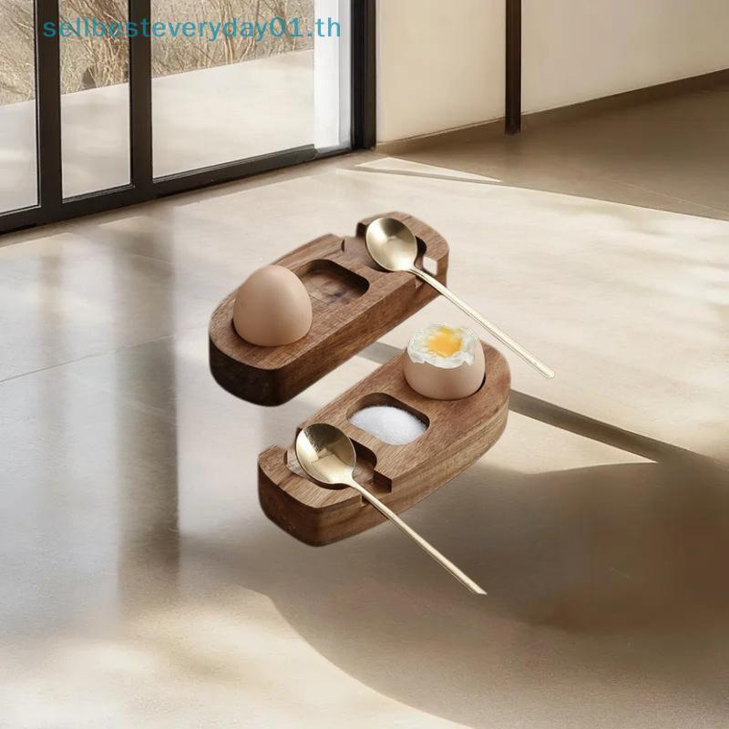 & Sellingbest & Wooden Egg Storage Box Wooden Egg Tray Counter Wood Storage Holder Egg Display Stand