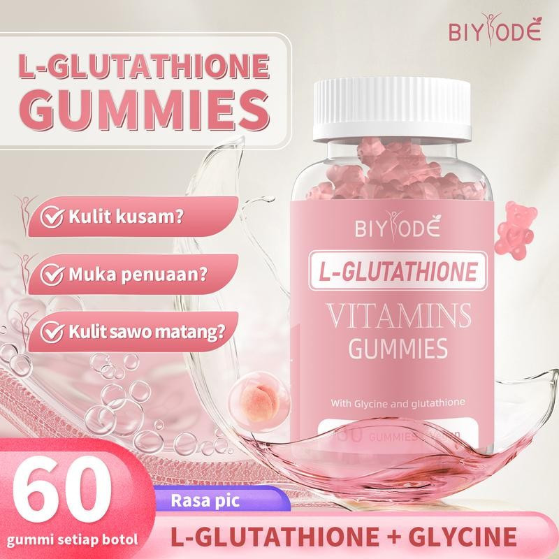 BIYODE L-Glutathione Gummies SKIN ไวท์เทนนิ่งเพื่อผิวขาวกระจ่างใสและให้ความชุ่มชื้น |   500mcg ไบโอต