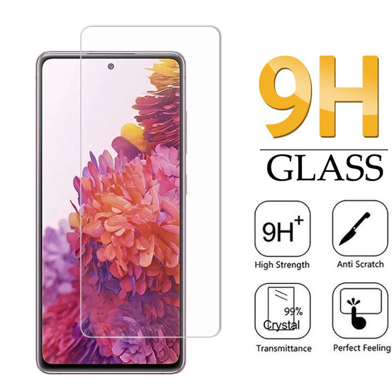 Samsung Galaxy S20 FE S21 Plus Note 20 10 Lite A31 A21s A11 A71 A51 A01 A10 A20 A30 A40 A50 A50S A30S A32 9Hกระจกนิรภัยโปร่งใสป้องกันหน้าจอ