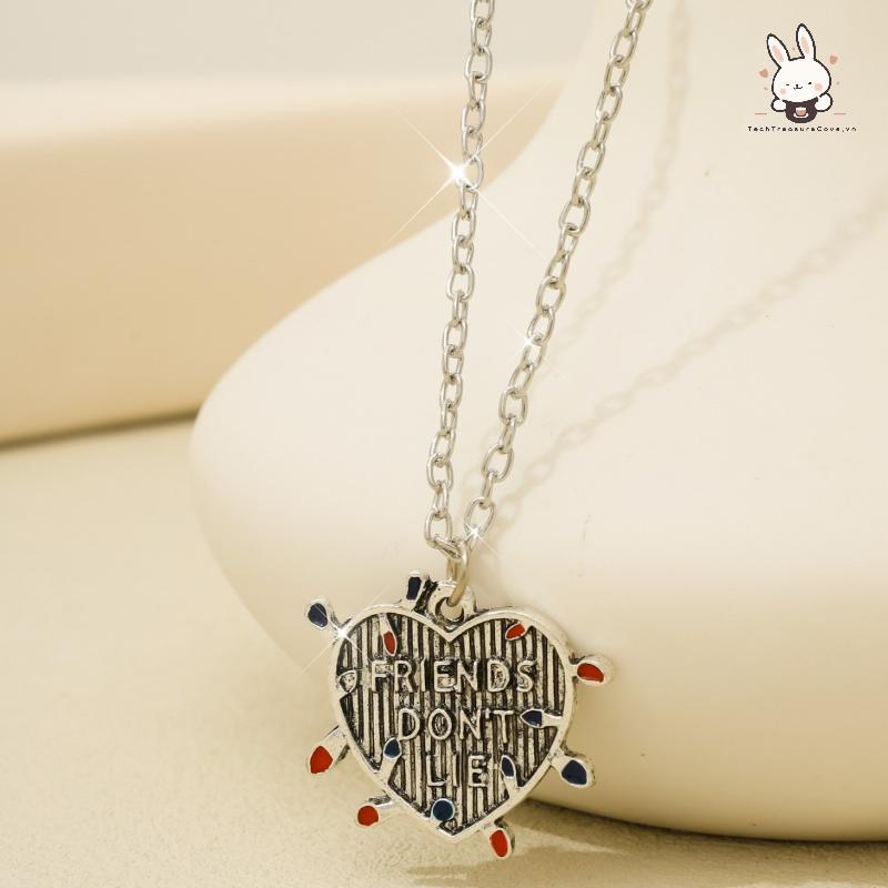 [Teh] เครื่องประดับภาพยนตร์แฟชั่นเพื่อนอย่าโกหกรูปหัวใจ Run Lamp Star Choker จี้ Nelace สําหรับผู้หญ