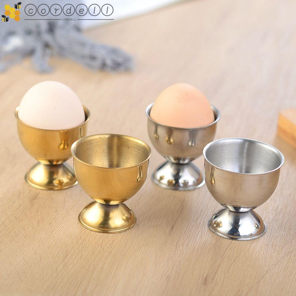 CORDELL Egg Cups Silver Handy Round Stainless Steel Cooking Tool Mini Egg Tray