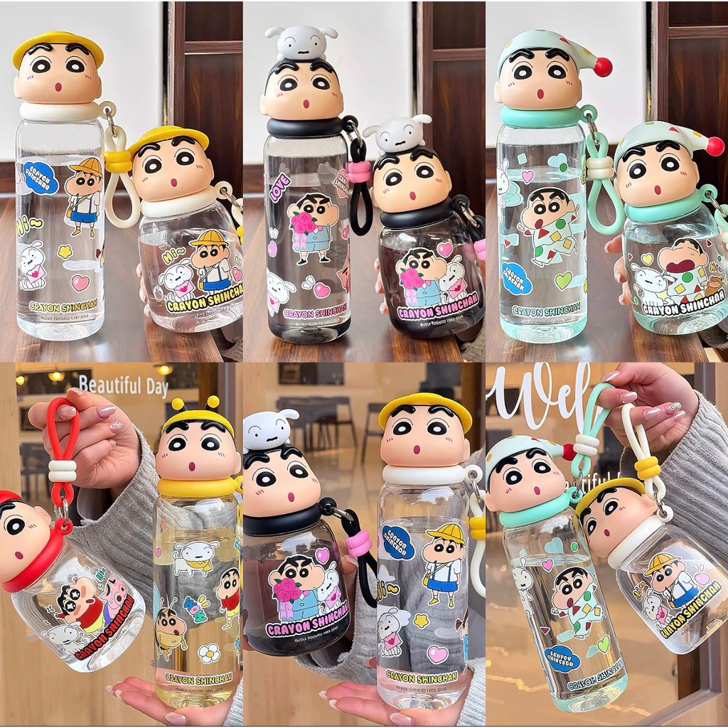 Sinchan Tumbler Tritan Drinking Bottle ตัวละคร Sinchan น่ารัก หลายสี - 400ML / 625ML