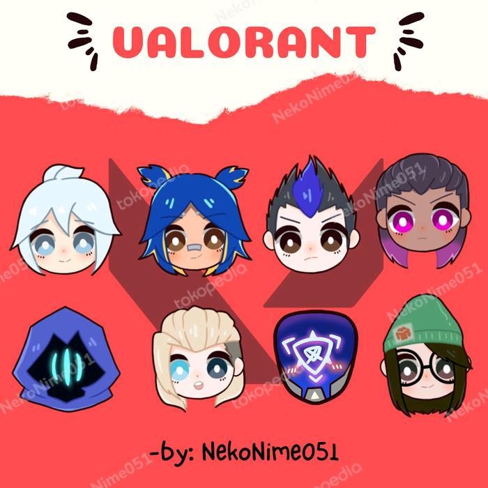 พวงกุญแจตัวแทน Valorant/ Gantungan Kunci - NekoNime051 - Neon