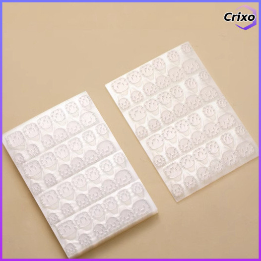Crixo แผ่นกาวซิลิโคนติดเล็บปลอม 24 แผ่น/ชุด ติดทน กันน้ำ ไม่ทำลายเล็บธรรมชาติ สำหรับติดตั้งเล็บเทียมและเล็บเจล