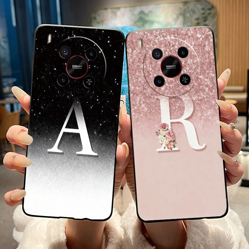 ZTE สีดําและสีชมพูเงาStarry Sky Letterเคสโทรศัพท์สําหรับZTE Blade V70 MAX/Nubia V70 Maxนุ่มสีดํากรณีAnti-scratch Shell