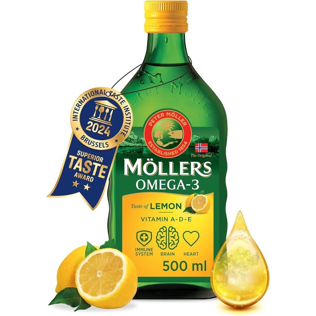 Moller  ® | น้ํามันโอเมก้า 3 Cod r | ผลิตภัณฑ์เสริมอาหาร Nordic Omega 3 พร้อม EPA, DHA, วิตามิน A, ด