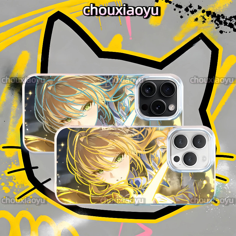 เหมาะสําหรับ iPhone 17 Pro Max 17 16 15 14 13 12 11 XsMax 7P/8P เคสโทรศัพท์ Saber อะนิเมะ Aurora การเปลี่ยนสี